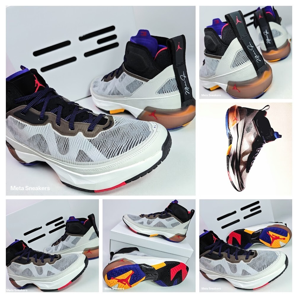 Air Jordan 37 US 13 Mens White Black Purple Nike Basketball Retro DD6958 060 New thumbnail 2