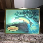 Extra Rare Vintage GENESEE BEER Trout Fish Shadow Box Bar Light Sign. Beautiful!