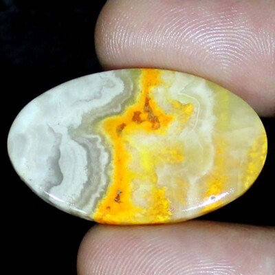 Bumble Bee Jasper Cabochon 31.45 CT 22x36x4 mm Natural Oval Shape Gemstone BC-12