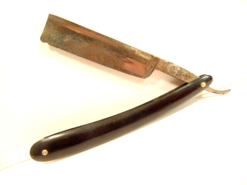 older straight razor with a black handle and labeled "C C C" - Picture 7 of 15