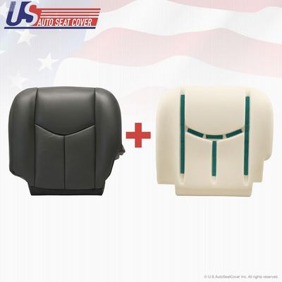 2003 To 2007 Silverado Driver Bottom Vinyl Seat Cover and Foam Cushion Dark Gray