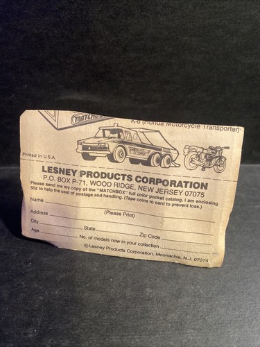Vintage 1980 Matchbox Lesney 17 Londoner on Card NOS Rare Vertical Package - Picture 8 of 8