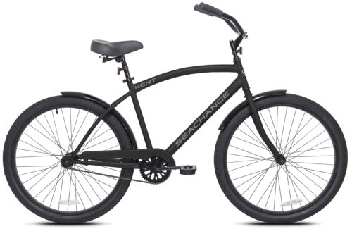 26" Bicycles Men's Seachange Beach Cruiser Bike Adjustable Cruiser Saddle Black
