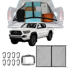 Truck Storage Cargo Net Envelope Style Heavy-Duty For Toyota Tacoma 2000-2021