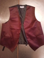 Men's Vesuvio Napoli Tuxedo Vest Waistcoat only prom wedding party Brown L