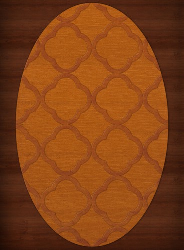 Orange Quaterfoil Trellis Print Transitional Area Rug Geometric DV8 - Picture 2 of 35