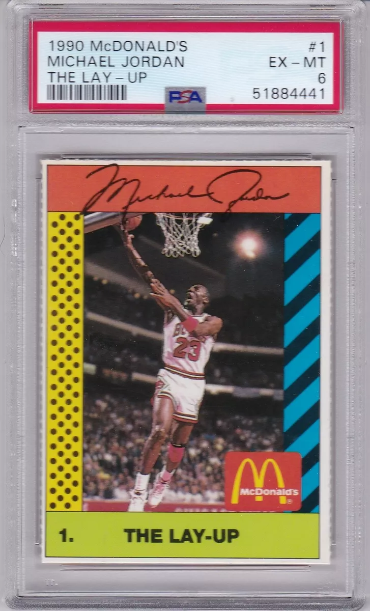 1990 McDonald s MICHAEL JORDAN 1 THE LAY UP PSA 6 ex mt eBay