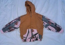Outdoor Habitat Pink Camo  Brown Girls 7T Insulated Jacket Coat Hooded Hunting
