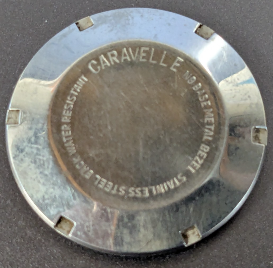 Vintage Bulova Caravelle R-326 N9 Stainless Steel Watch Case Back