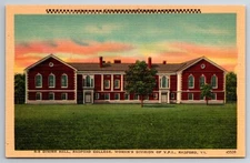 Vintage Postcard VA Radford College Womens Division Dining Hall Linen~7625