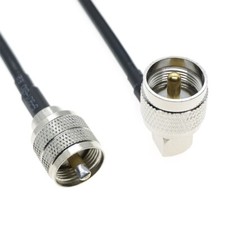 RG58 UHF Male to UHF Male Pl259 Plug Right Angle Crimp Lot Pigtail Jumper Cable