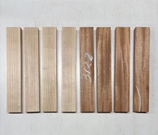8 Pack, Hard Maple +African Mahogany Thin Stock Lumbers 12"x 2"x 3/4" #3122