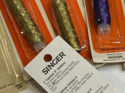 Prym Dritz Metallic Thread Gold Purple Green Holo Blue Hand & Machine Sewing Lot - Picture 6 of 9
