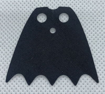 LEGO Black Cape Scalloped 5 points Spongy Stretchable Fabric Batman 19185