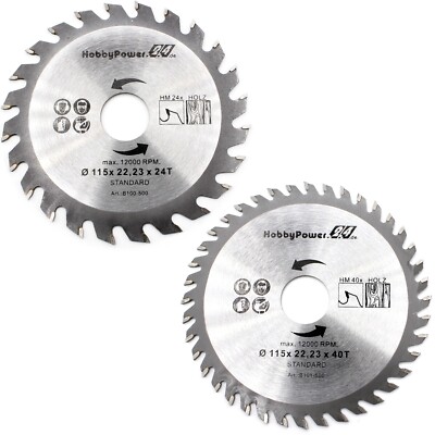 2x Trennscheiben 125mm Für Winkelschleifer - Hartmetall Sägeblätter Für Holz & Kunststoffe