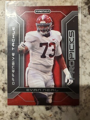 EVAN NEAL 2022 Pro Picks Premier Rookie Card RC #PP-7 Alabama Crimson Tide