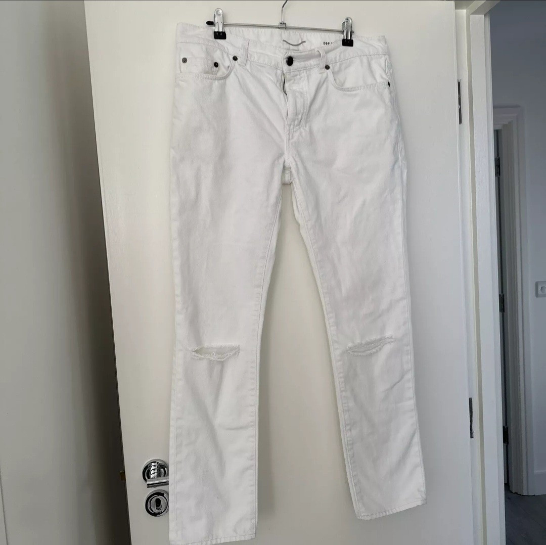 Jeans bianco Yves Saint Laurent Paris D02