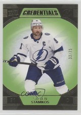 2022-23 Upper Deck Credentials Neon Green 33/75 Steven Stamkos #77 15wf