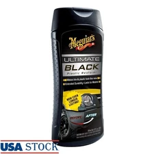 Black Plastic Restorer Trim Protector Liquid Non-Greasy Long Lasting Shine 12oz