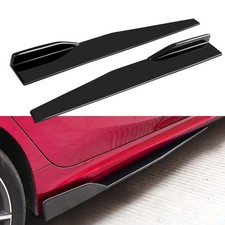 Universal 29" Side Skirt, 75cm Left/Right Glossy Black PP Side Skirt Protection