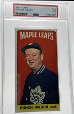 1964-65 Topps Punch Imlach PSA 7 Toronto Maple Leafs #45