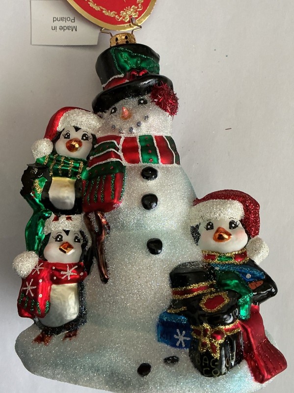 Christopher Radko “Building Friends in Cold Places” Ornament Snowman Penguins