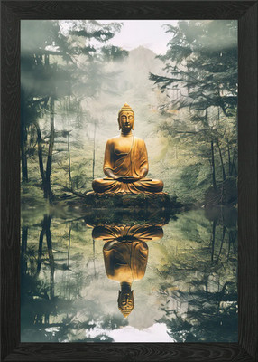 Natur Buddha gerahmtes Wandbild Poster Leinwanddruck Bild