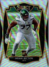 2020 Panini Select #190 Mekhi Becton Silver Prizm