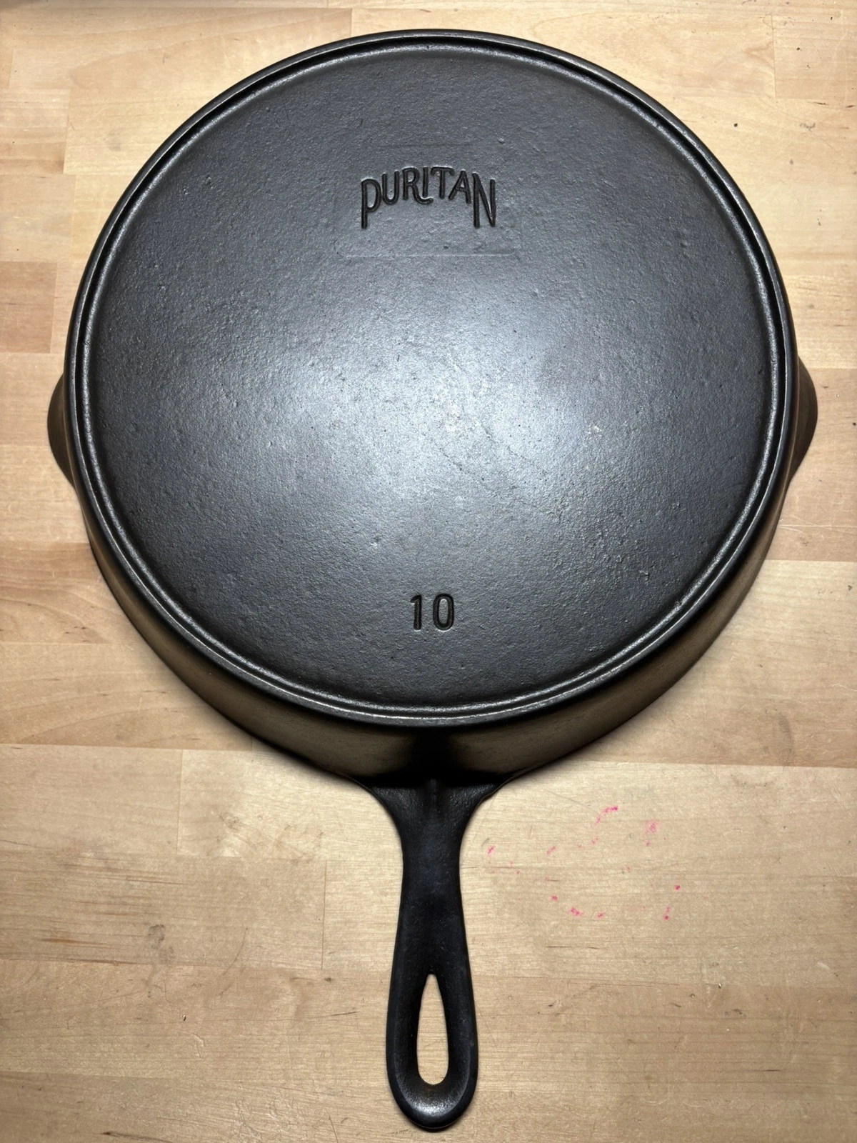 Puritan Cast Iron Skillet No. 10 Favorite Made Vintage Restored Pan