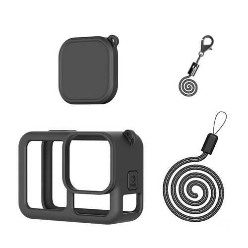 Coque Silicone Caméra pour GoPro Hero13 Noir avec Cordon Sécurisé et Capuchon - Photo 3 sur 32