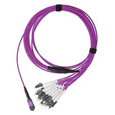 BlueOptics LWL MPO/8xLC Duplex Breakout Kabel...