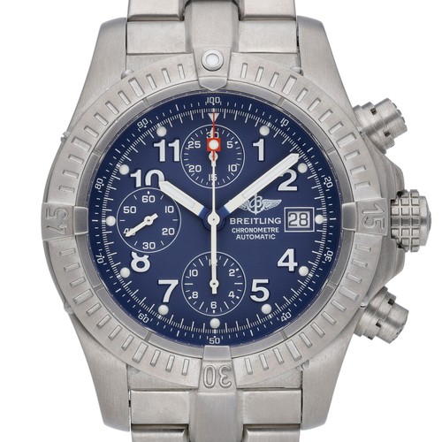 Breitling Avenger E13360 with 44mm Titanium case and Blue dial...