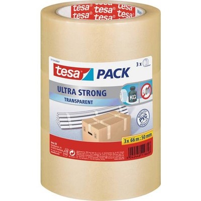tesa 51124-00007-01 ULTRA STRONG Packing Tape Pack  Clear (L x L) 6