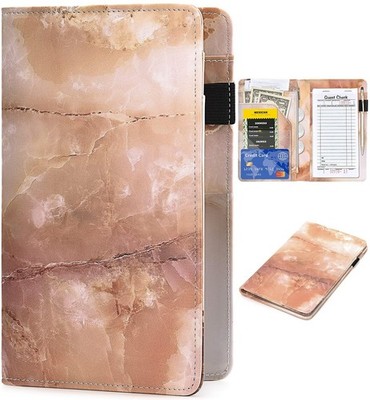 Server Books for Waitress - Marble Texture Leather Waiter Book Server Wallet ...