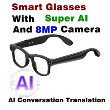 Video glasses with 8MP camera and earpiece and video recording