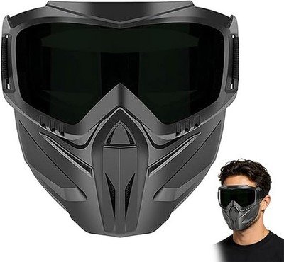 Detachable Full Face Protective Goggle Mask Anti-Fog Windproof Shield Cool