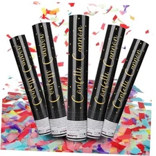 5 Pack Confetti Cannon Biodegradable, 12 Inch Confetti Classic Multicolor