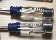 Lot of 2 Vintage Screwdrivers No. 1693 Slotte...