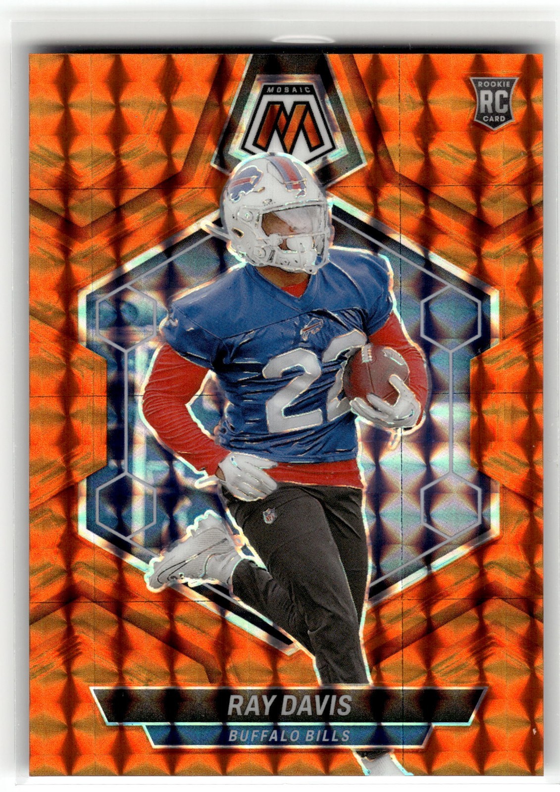 RAY DAVIS 2024 Panini Mosaic Orange RC Prizm #387 Bills 073/199