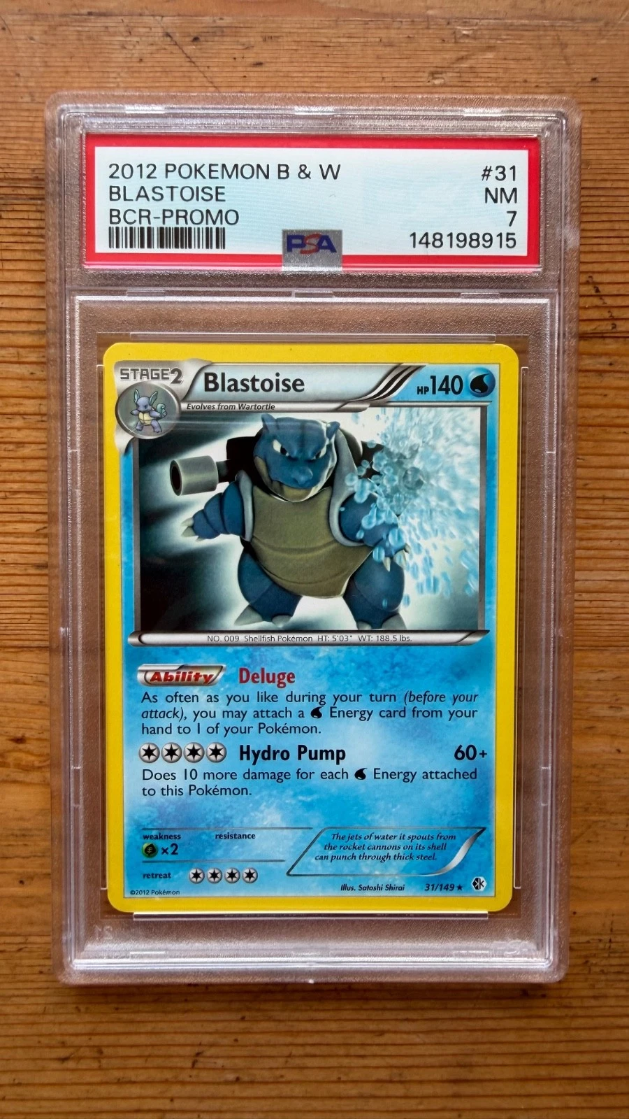 2012 POKEMON B&W BOUNDARIES CROSSED PROMO #31 BLASTOISE PSA 7