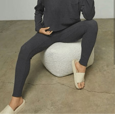 Lunya Restore Thermal High Rise Legging Gray Heather size S Pima cotton New