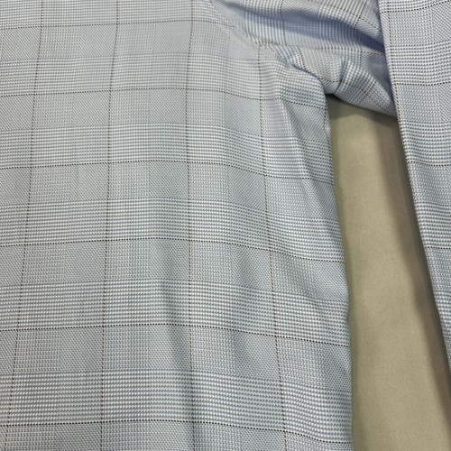 Stenstroms camicia elegante uomo 17 43 blu sottile pied de poule check manica lunga usata in ottime condizioni - Foto 10 di 19