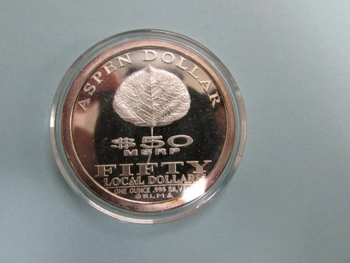 2010 NORFED ASPEN DOLLAR 1oz .999 Fine Silver Round