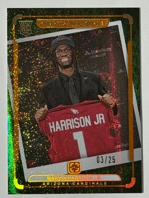 2024 Panini Photogenic - Draft Snapshots #4 Marvin Harrison Jr. Orange /25 RC SP