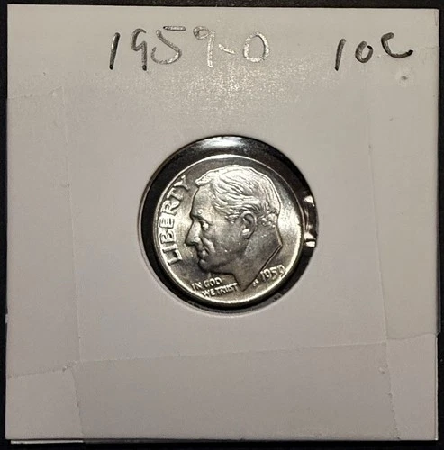 1959-D Roosevelt Silver Dime Coin Brilliant Uncirculated