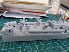 3D printed 1/72 Japan WW II torpedo boat kit 23 people/speedboat/plus lifeboat