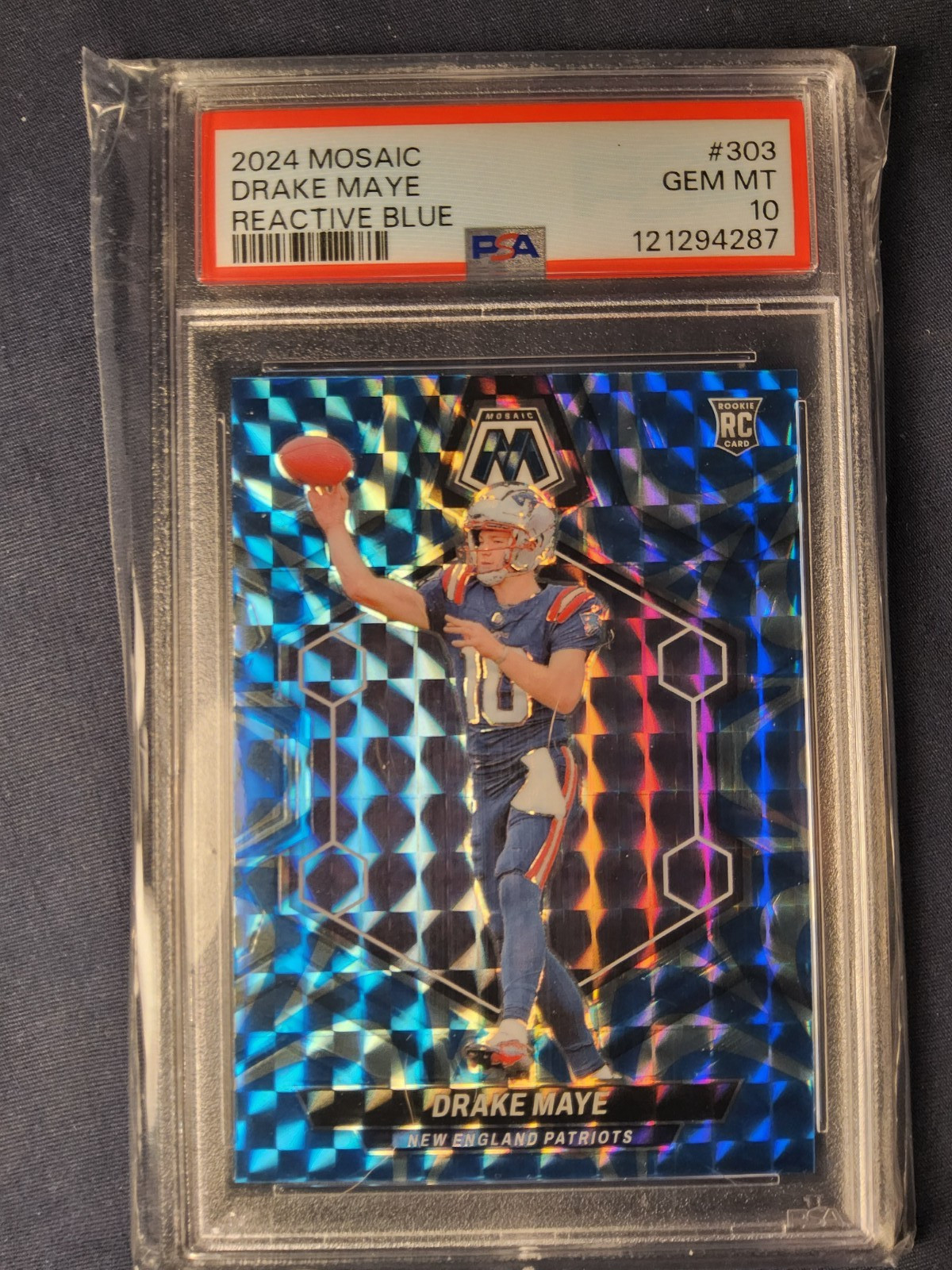 Drake Maye Topps Now #10 Blue