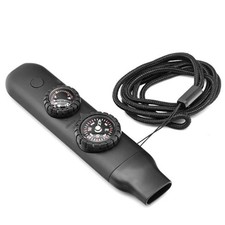 Multifunction 7 in 1 Whistle with For Compass LED Light for Hiking Safety