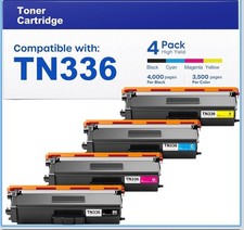 4 Pack Color TN336 Toner Compatible With Brother TN-336 HL-L8350CDW MFC-L8850CDW