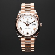 Rolex Day Date 40mm Silver Dial Everose 228235 Unworn 2025 B&P MSRP $54,200